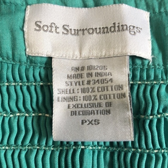 Soft Surroundings teal dress size PXS EUC - Picture 6 of 7